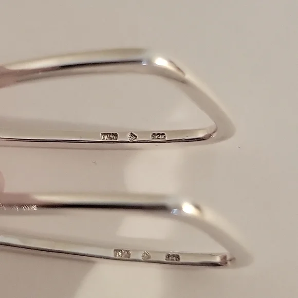 VTG Silpada 925 sterling silver signed geometric earrings! - Picture 3 of 11